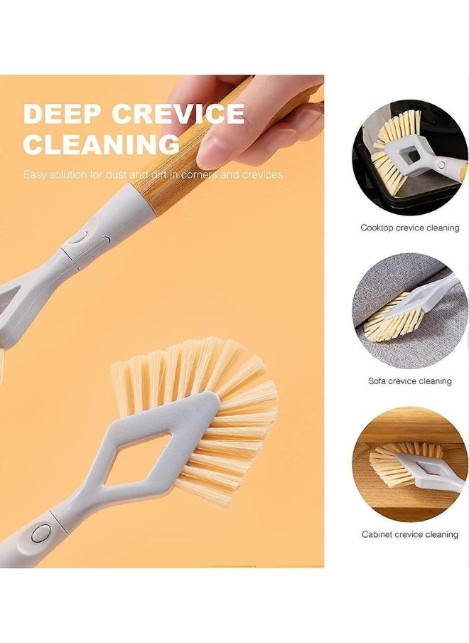 Generic Corner Brush for Cleaning with Detachable Wooden Handle  - Image 4
