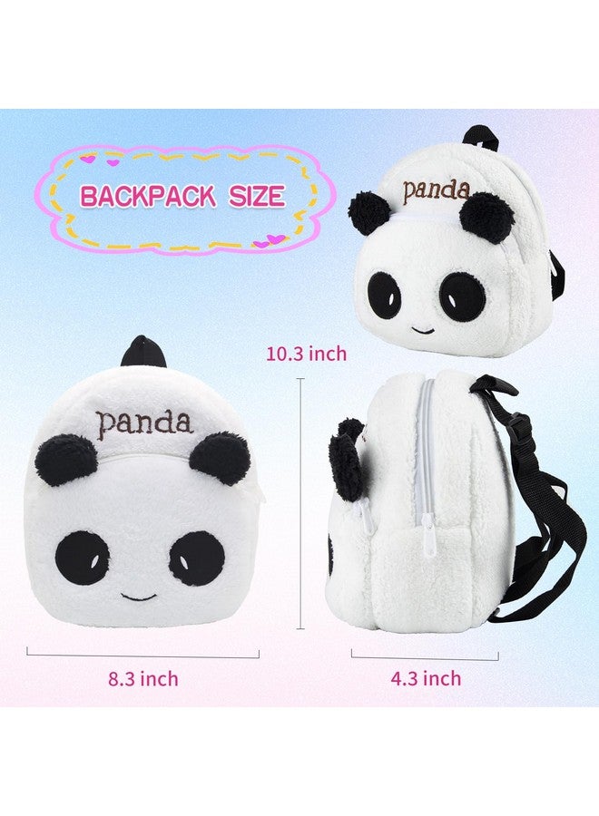 Pedolltree 8 Pcs Reborn Baby Girl Doll Clothes Panda Outfits Accesories For 20-23 Inch Reborn Doll Newborn Baby Girl With Backpack&Diaper  - Image 3