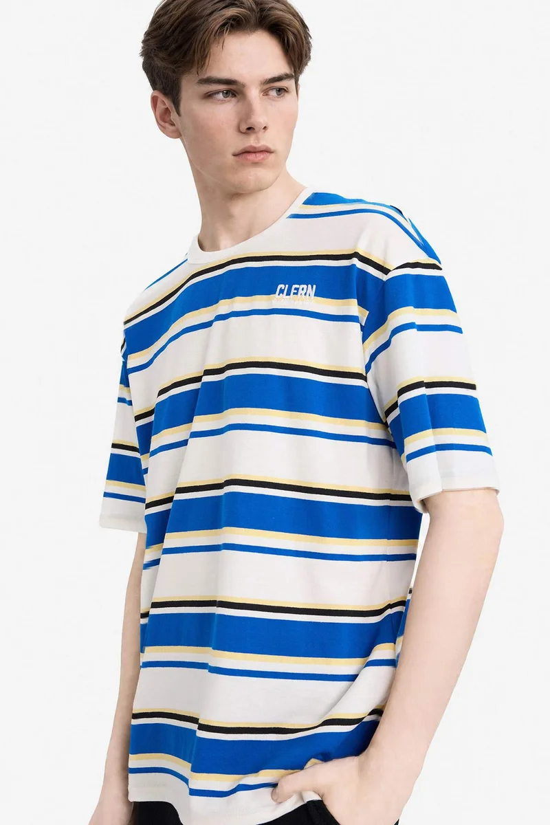 Defacto Boxy Fit Printed Crew Neck Short Sleeve T-Shirt