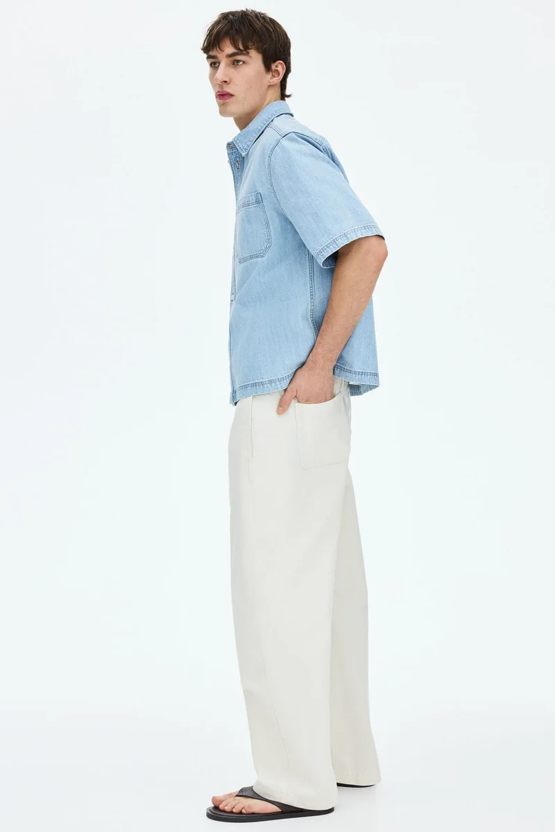H&M  Relaxed Fit Denim shirt for Men | Best Price UAE