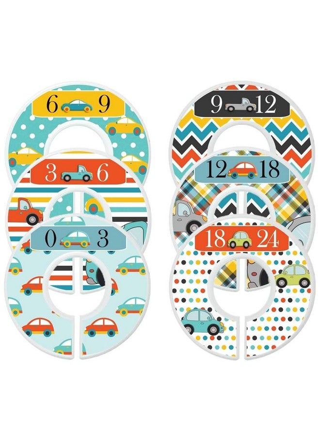 Mumsy Goose - Baby Boy Clothes Dividers Nursery Closet Dividers Cars And Trucks - Image 1