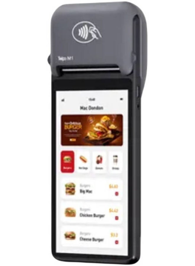 Telpo M1 Android Mobile POS Terminal, 6 Inch Display, 3GB Ram 32GB Rom, Quad Core 2.0GHz, 80mm/s Thermal Printer, 4G Wi Fi Bluetooth, 3500mAh Removable Battery - Image 2