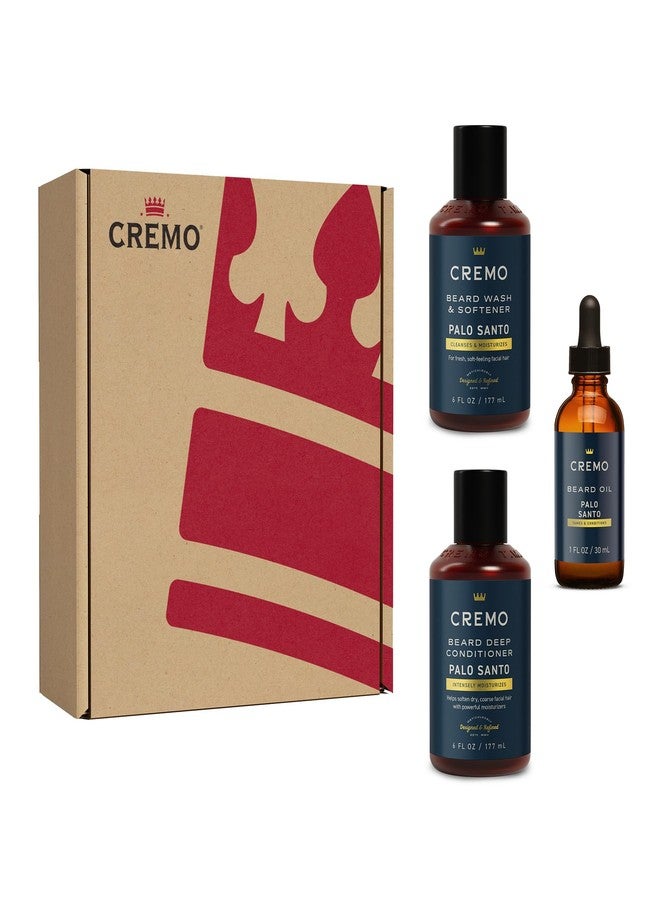 Cremo Palo Santo 2n1 Beard Wash & Softener +Deep Conditioner + Oil Set for Medium to Long Beards - Image 1
