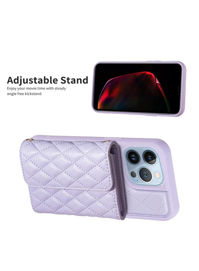 Zaboon Case For iPhone 13 Pro Horizontal Wallet Rhombic Leather Phone Case - Image 5