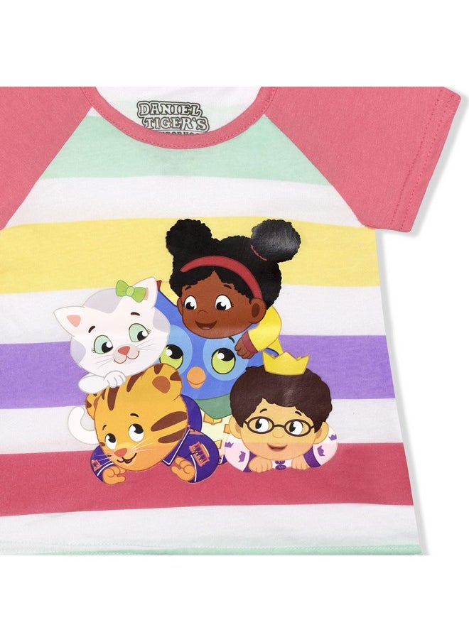 Daniel Tiger's Neighborhood Girls Short Sleeve Shirt for Toddlers - Pink/White - pzsku/Z1BCD1BE3ED292997D873Z/45/_/1740982805/e42b8869-0b2b-4e4e-8f10-56ac5f77a275