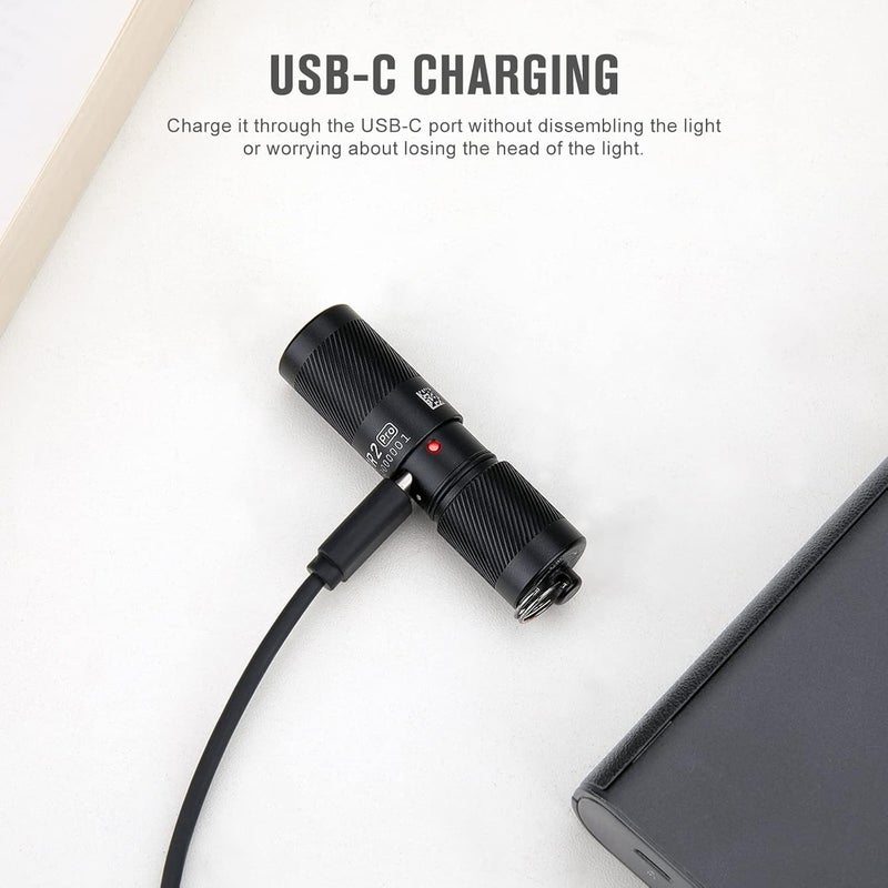 OLIGHT I1R 2 Pro EOS EDC Keychain Torch - 180 Lumens, USB Rechargeable, Compact LED Flashlight for Hiking and Camping (Black) - Image 4