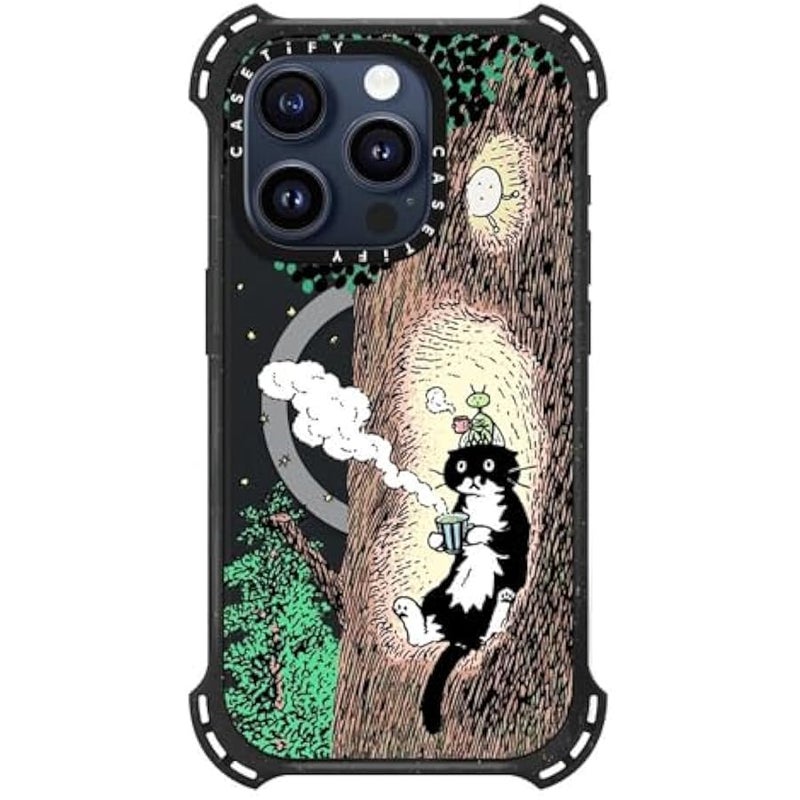 Casetify Bounce iPhone 15 Pro Case 【6X Military Grade Drop Tested / 21.3ft Drop Protection/Compatible with Magsafe】 - Rest time - Triple Black - Image 2