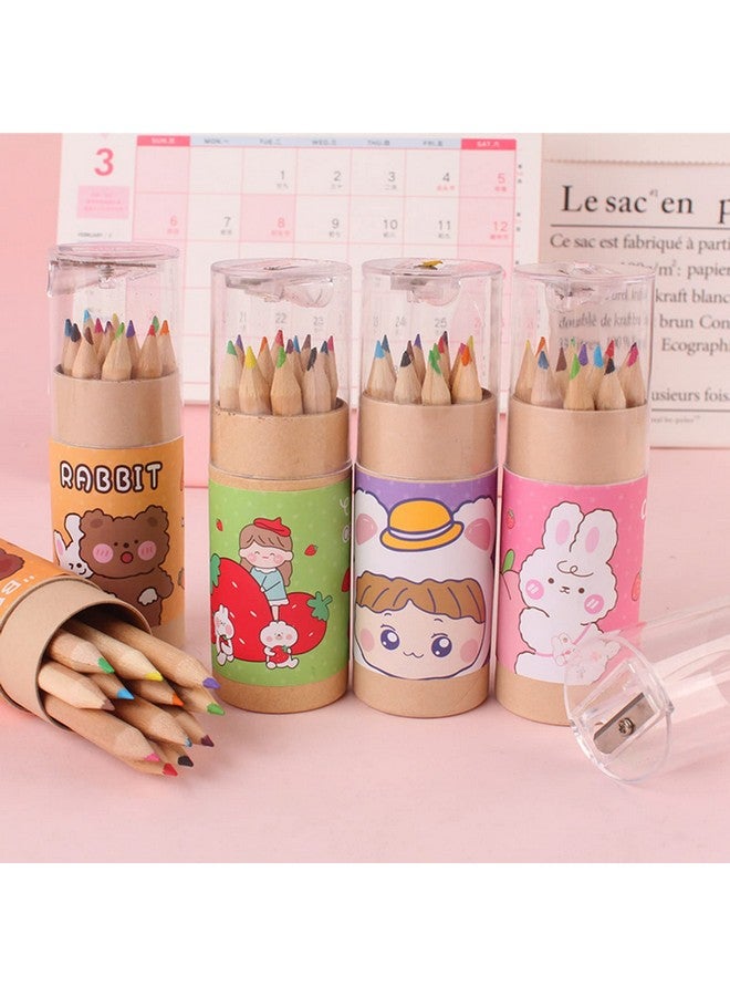 Tergy 20 Packs Mini Colored Pencils with Sharpener in Tube Portable Drawing Colored Pencils for Kids Art Cartoon Pencils for Kids Adults Writing Sketching Painting,12 Colors in Tube - Image 2