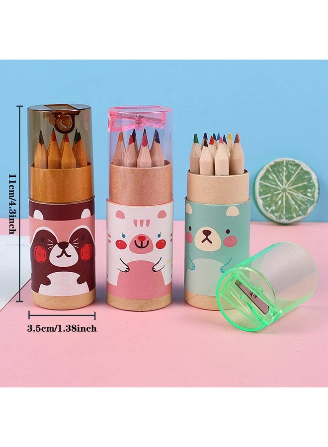 Tergy 20 Packs Mini Colored Pencils with Sharpener in Tube Portable Drawing Colored Pencils for Kids Art Cartoon Pencils for Kids Adults Writing Sketching Painting,12 Colors in Tube - Image 1