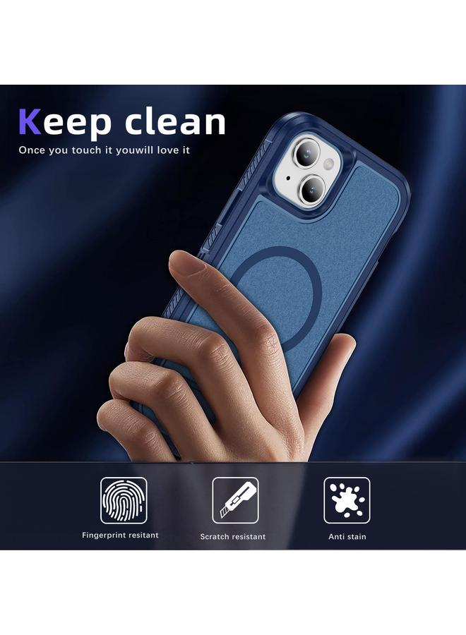 Zaboon Case For iPhone 13 Guard MagSafe Holder Matte PC Hybrid TPU Phone Case - Image 4