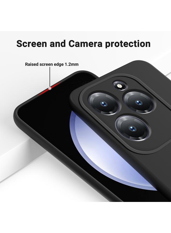 جرين تايجر جراب لهاتف Infinix Hot 40 / Hot 40 Pro بلون سادة من السيليكون السائل المقاوم للسقوط مع تغطية كاملة - Image 5