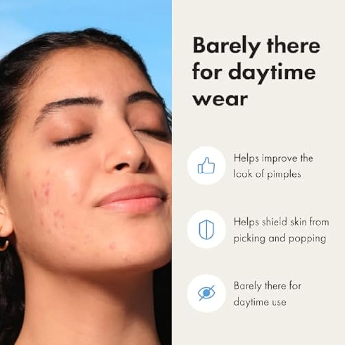 Mighty Patch Mini Invisible+ Patches - X-Small Daytime Hydrocolloid Acne Pimple Patches for Covering Zits & Blemishes, Blends Into Skin & Barely There (30 Count, 10mm Patch) - Image 4