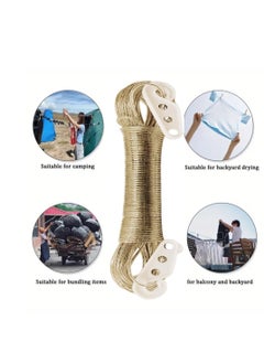 Lavish Washing Line Rope, Strong Steel Core Laundry Clothes Lines, Rot, Mould & Weather Resistant Thick Strong Plastic PVC Cover Garden Outdoor (20m) With 20 Metal Clips  - Image 3