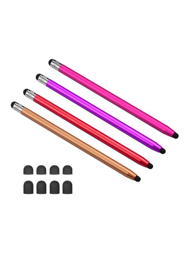 4-Piece 2-In-1 Touchscreen Stylus Pen Multicolour - Image 4