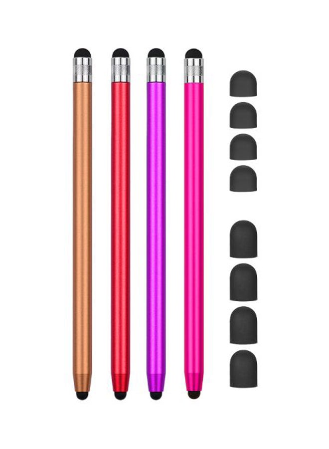 4-Piece 2-In-1 Touchscreen Stylus Pen Multicolour - Image 1