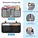 FINPAC Wheelchair Side Storage Bag wCup Holder Wheelchair Armrest Accessories Pouch with Pen Slot and Reflective Strips for Power Walkers Rollators Seniors Gray - Image 4