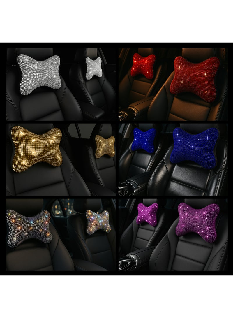 مخدتين راس قطيفة استرس سلفر - Image 2