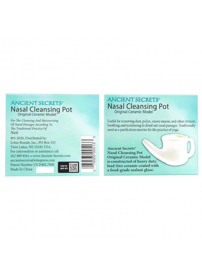 ANCIENT SECRETS Ancient Secrets Ceramic Nasal Cleansing Pot, 1 Neti Pot  - Image 3