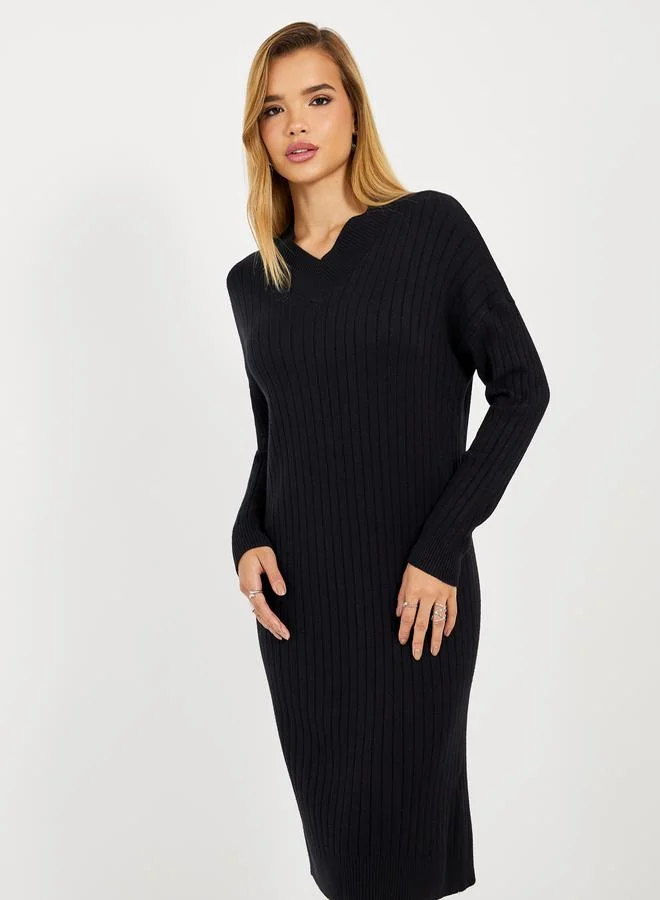 Styli Ribbed Knit Dress