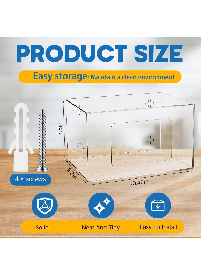 TPGP حامل لفائف أكياس القمامة المثبت على الحائط من الأكريليك، منظم مزدوج الجوانب في المطبخ - Image 2