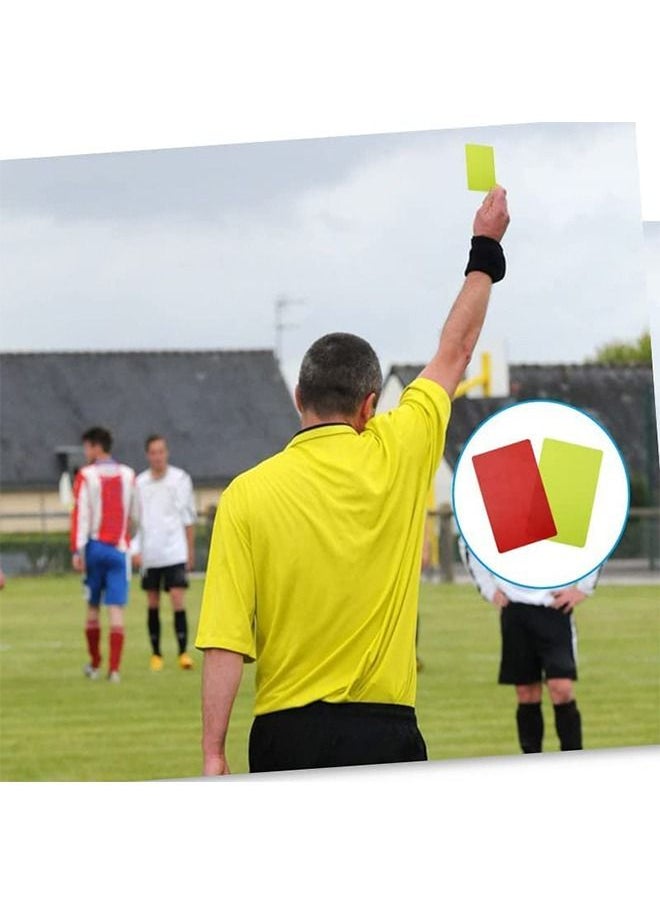 ULHYC Two Sets Of Red And Yellow Cards Metal Referee Whistles leather Case And Pen Football Referee Equipment Game Recording Equipment  - Image 5