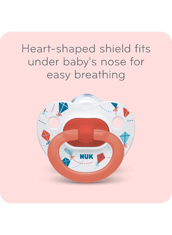 NUK NUK Orthodontic Pacifiers, 0-6 Months, Timeless Collection, 5 Pack  - Image 3