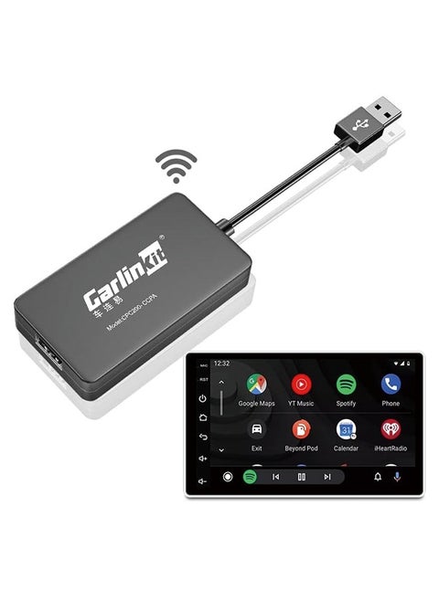 CarlinKit Wireless CarPlay Car Adapter for Android Car Radio,Wireless Android Auto & Apple CarPlay 2 in 1 Dongle-Low Power Consumption,Support Plug & Play,Screen Mirroring,OTA Update,Google Maps etc
