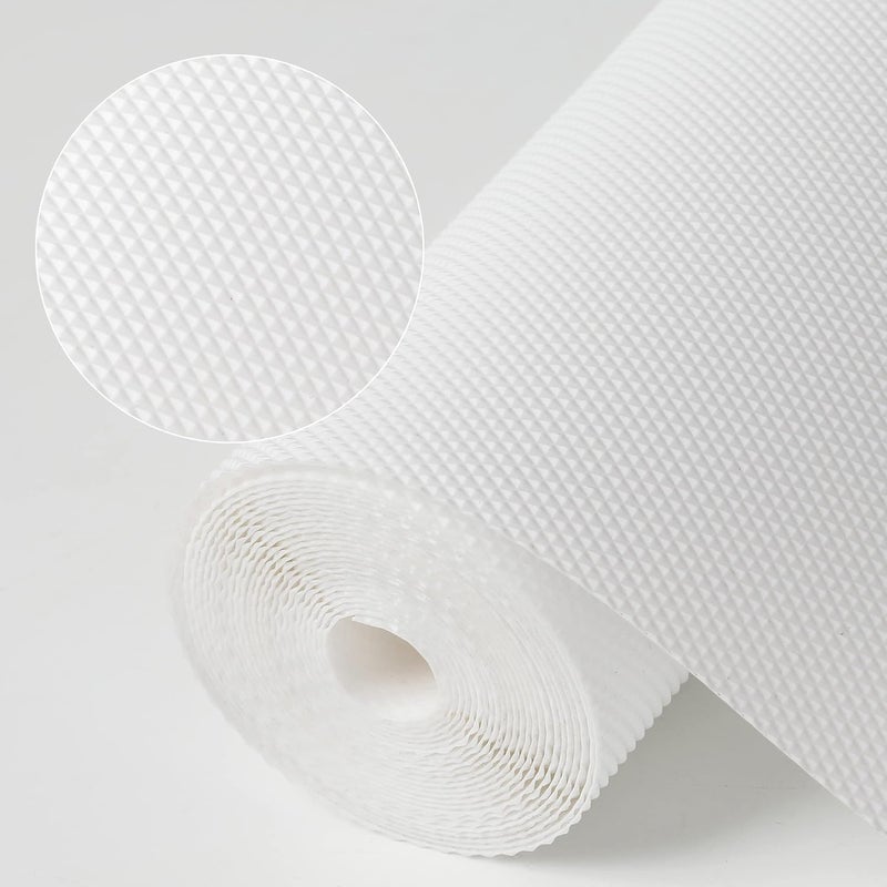 Crasts Multipurpose Super Strong EVA AntiSlip Kitchen Mats for Cupboard Washable Shelf Liners for Kitchen Shelves Cabinet Placemats White 45W x 500L cm 5L m - Image 1