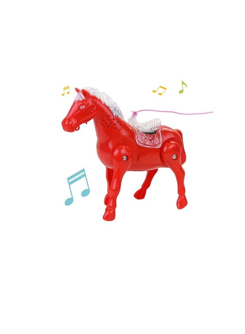Electric Music Walking Horse Toy – Interactive Parent-Child LED Light Glow Electronic Pet, Battery Operated Kids Toy - Image 1