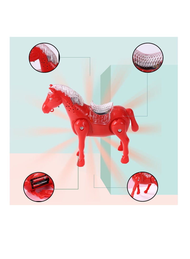 Electric Music Walking Horse Toy – Interactive Parent-Child LED Light Glow Electronic Pet, Battery Operated Kids Toy - Image 4