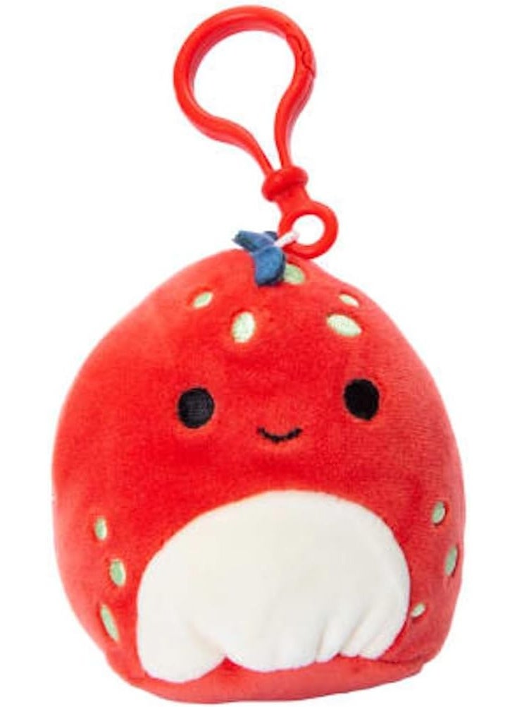 Squishmallows 3.5-Inch Clip-On Dolan Plush Toy, Red