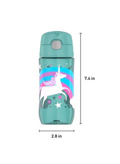 THERMOS Thermos Funtainer Plastic Kids Unicorn Bottle 470Ml, Gp4042Un, Plastic Hydration Bottle With Lid, Plastic Bottle, Water Bottle  - Image 4