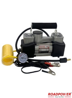 RoadPower Portable Dual Cylinder Air Compressor with Multi Tools Tire Inflator  12V Compact Air Pump For Car Tires 150 PSI Heavy Duty Metal Tire Pump For SUV Trailer Truck Bike  - Image 4