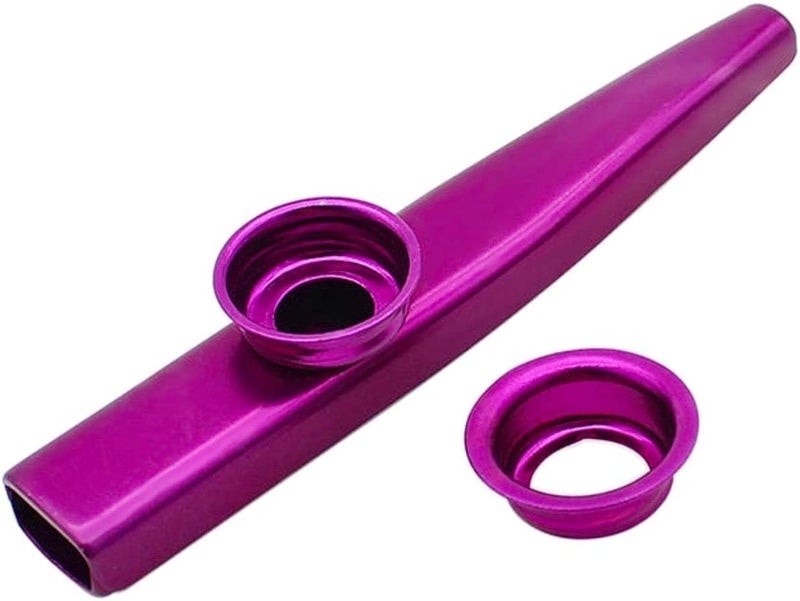 Justec - Aluminum Alloy 5 Membrane Flute Diaphragm Mouth Kazoos (Purple) - Image 2