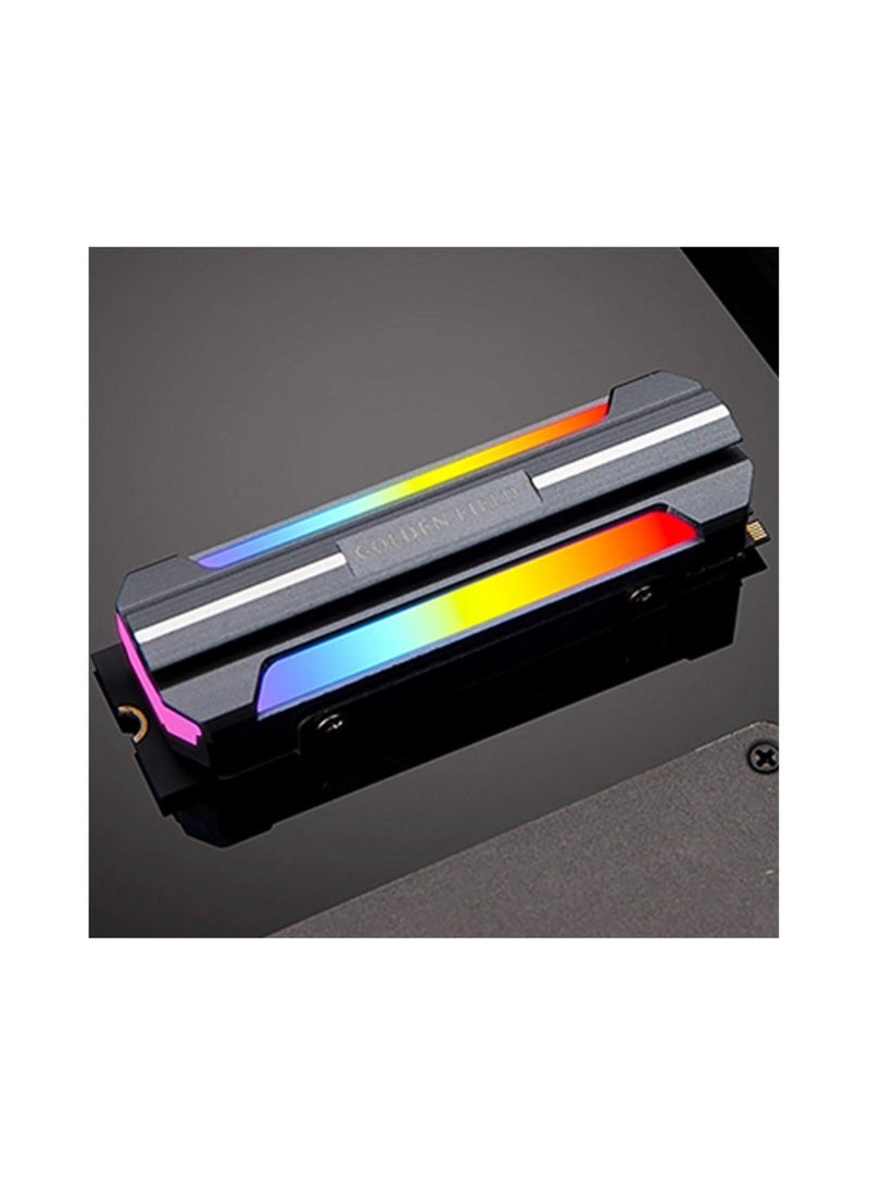 Captaintech M.2 2280 Heatsink Cooler, Ssd Heatsinks Argb Thermal Pad 5v 3pin Radiator M.2 Ssd Cooling Sink, Solid State Disk Radiator for 2280 M.2 Ssd, Achieve Fixed Monochrome, Multi-Color Cycle Effects - Image 4