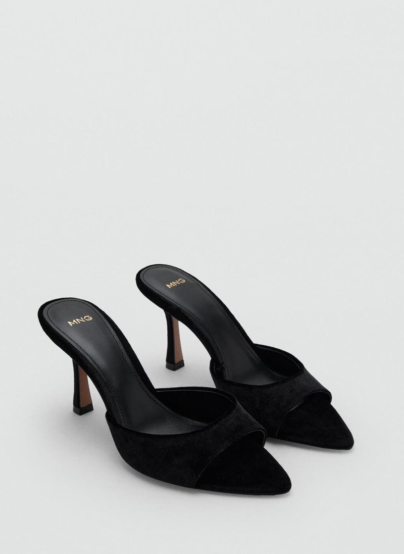 MANGO Velvet heel sandals - Image 2