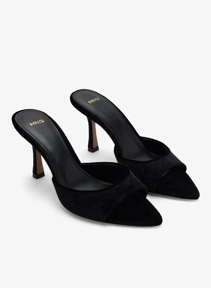 MANGO Velvet heel sandals