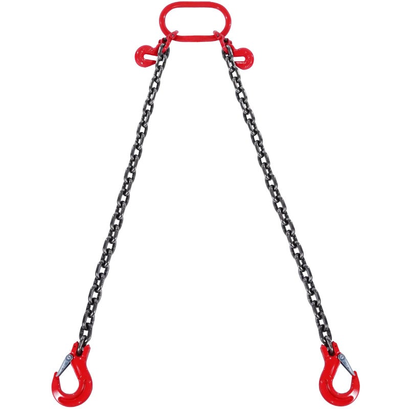 VEVOR Chain Sling 516 inch x 6 ft Lifting Chains with Hooks G80 Engine Chain Hoist Lifts 6600 lbs3 Ton Lifting Sling Chains for Engine Hoist Engine Lift Chain with 2 Leg Grab Hooks and Adjusters - Image 2