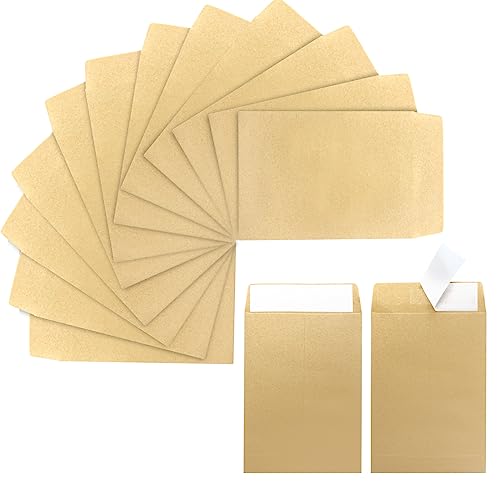 xflyxin 100 Pack Kraft Small Coin Envelopes, 3.23"4.53", Brown, Fully Sealed Seed Envelopes; Mini Envelopes for Office, Home, School - Image 1