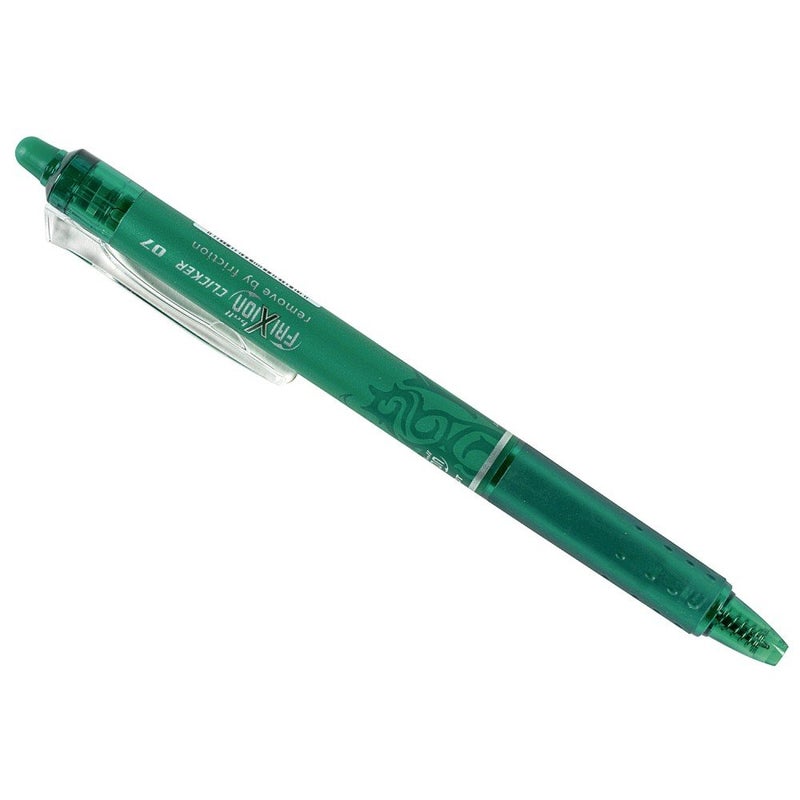 Pilot Frixion Clicker Retractable Erasable Rollerball 0.7 mm Tip - Green, Box of 12 - Image 3