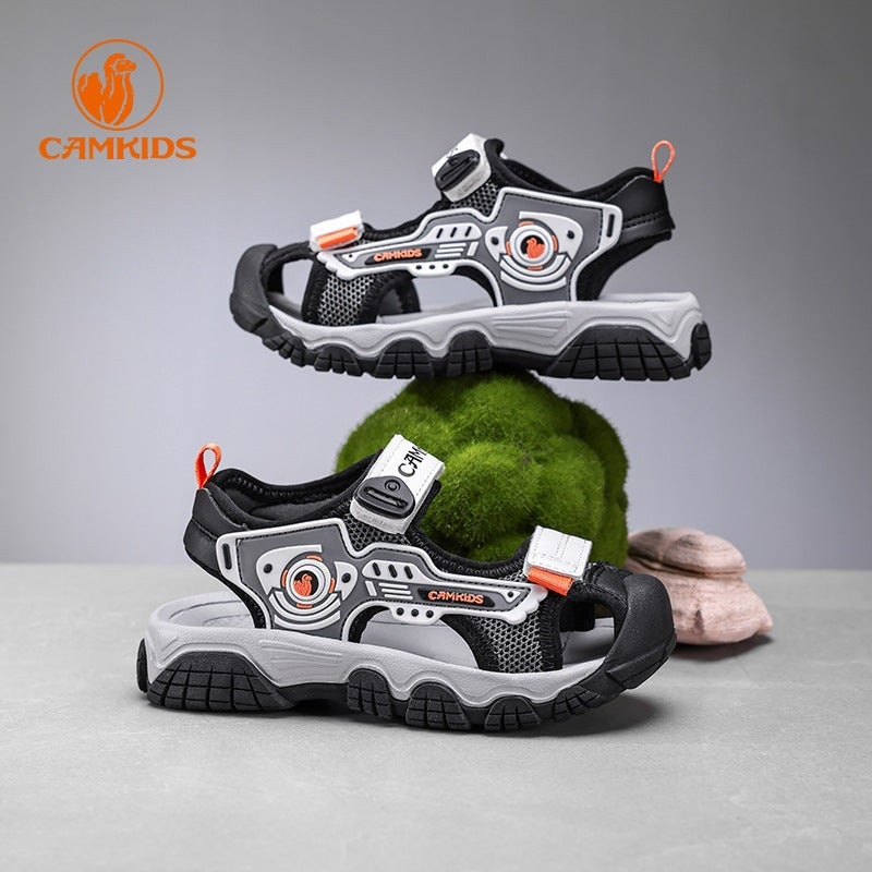Wow Camkids Boys Sandals Summer 2025 Baotou Non-Slip Boys Soft Bottom Kidsren'S Sports Beach Shoes - Image 4