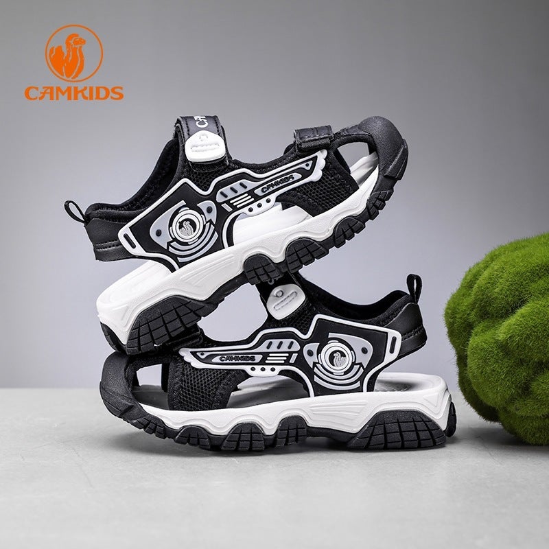 Wow Camkids Boys Sandals Summer 2025 Baotou Non-Slip Boys Soft Bottom Kidsren'S Sports Beach Shoes - Image 2