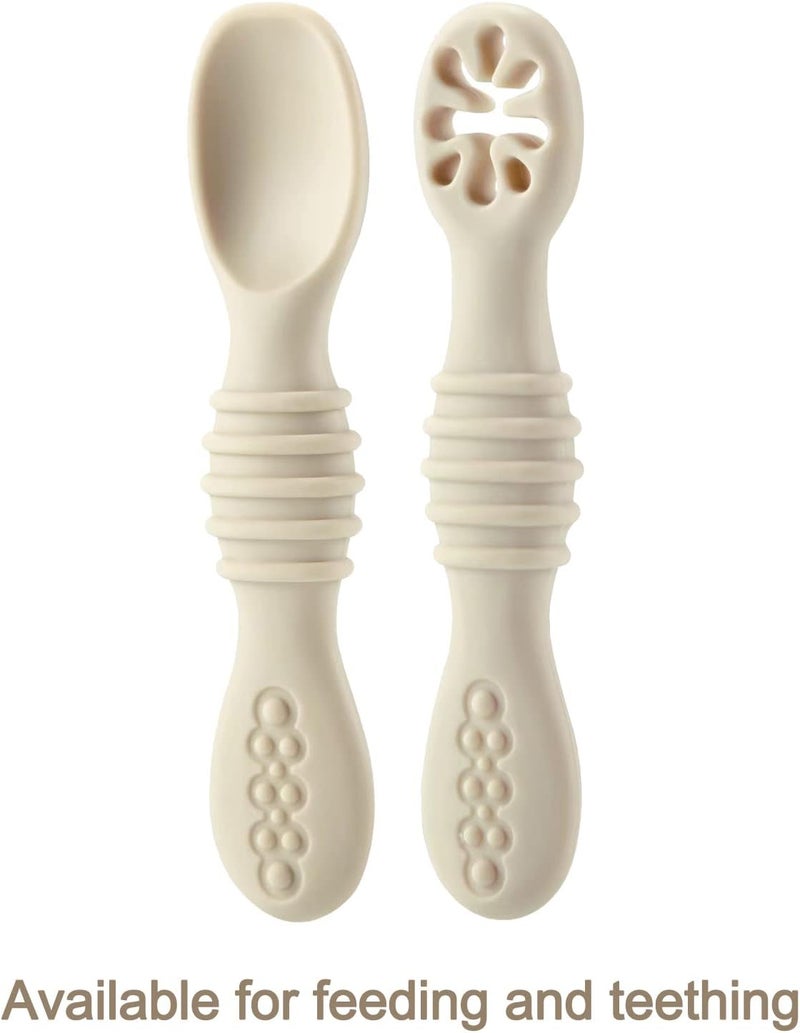 PandaEar Silicone Baby Spoons - 6 Pack Self Feeding Utensils for Infants and Toddlers - Image 4