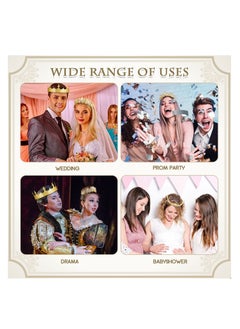 Excefore Antique Royal Crown, King Crown for Men, Baroque Queen Crown for Women, Medieval vintage Costume Accessories Suitable for Prom, Wedding Party, Birthday Party  - Image 5