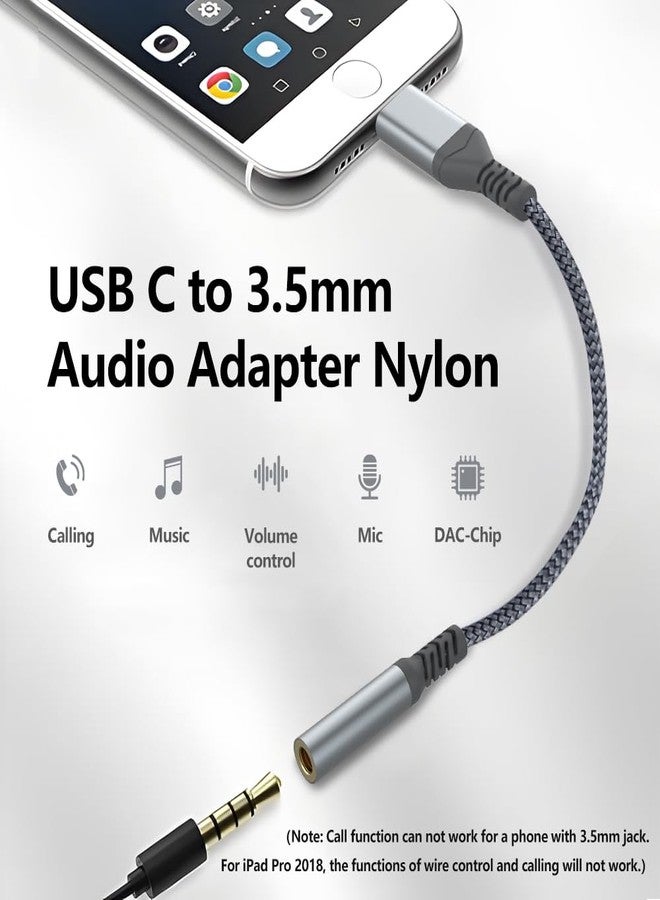 Vrllinking USB Type c to 3.5mm Headphone Jack Adapter,USB c Audio Compatible with iPhone 15/15 Pro/15 Plus/15 Pro Max,iPad Pro,MacBook, Samsung Galaxy S23 S22 S21 (1#) - Image 2