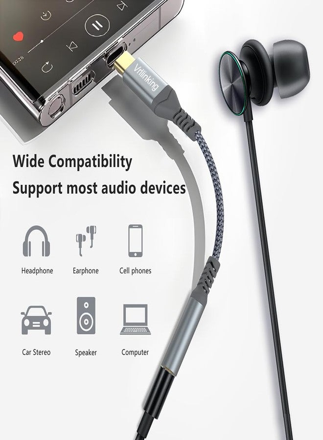 Vrllinking USB Type c to 3.5mm Headphone Jack Adapter,USB c Audio Compatible with iPhone 15/15 Pro/15 Plus/15 Pro Max,iPad Pro,MacBook, Samsung Galaxy S23 S22 S21 (1#) - Image 4