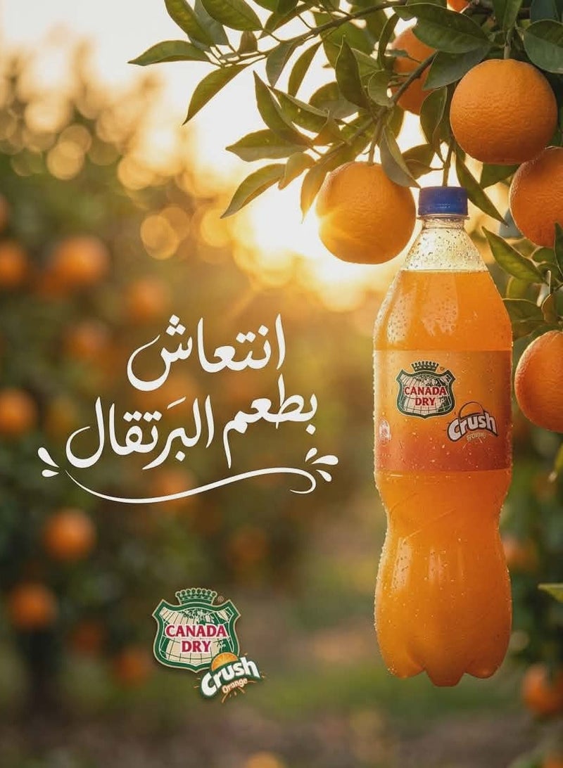 Crush Orange Sparkling Soda - 2L - Pack of 6 Bottles - Image 3
