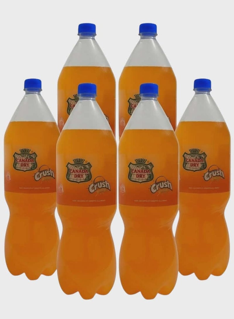 Crush Orange Sparkling Soda - 2L - Pack of 6 Bottles - Image 1