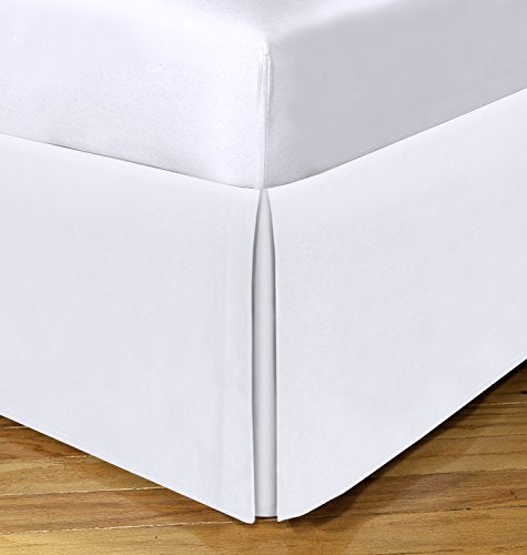 Spacemaker Space Maker Extra-Long 21" Drop Length Bed Skirt, Queen, White - Image 1