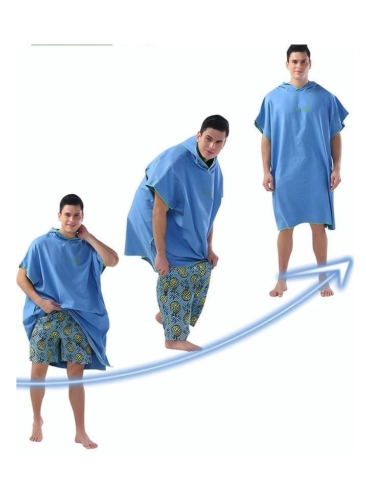 Generic - Beach Bathrobe Thickened Soft Material Quickly Absorbs Moisture Suitable for Men and Women Swimming Pool Beach Bathroom - Image 1